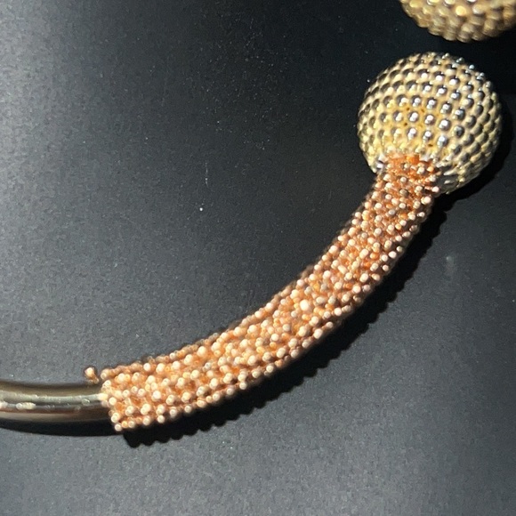 18k yellow and rose gold bangle bracelet, very unique. - Picture 7 of 9